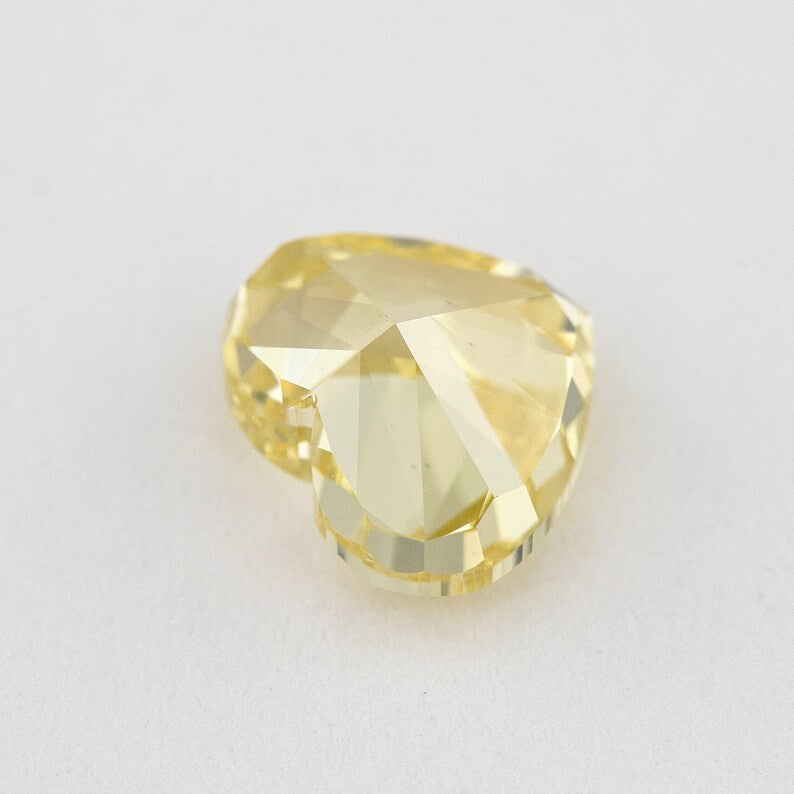 GIA Certified 1.00ct. Fancy Yellow Loose Natural Diamond Heart VS2 Untreated|Certificate|Genuine|Yellow Diamond