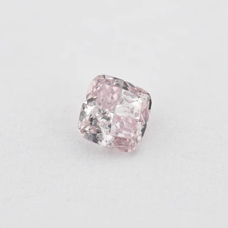 GIA Certified 0.26 Ct Untreated Fancy Pink Natural Diamond Cushion Solitaire|Custom Jewelry|Certificate|natural color|rare