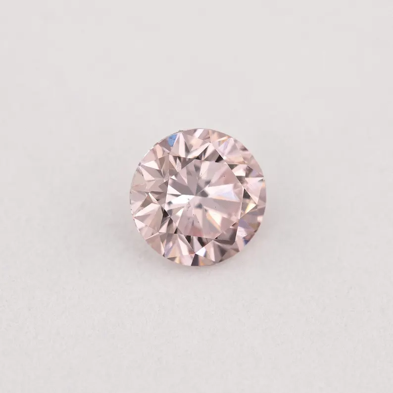 Argyle Certified 0.27ct 7PR Fancy Pink Natural Argyle Pink Diamond Round Brilliant