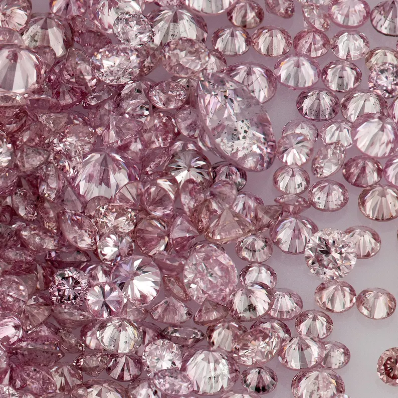 Argyle Pink Diamonds 0.25ct 0.8mm to 1.8mm mix scoop Deluxe Dark Pink Diamonds Untreated Natural Pink Diamond Round|Melee|accents|Argyle
