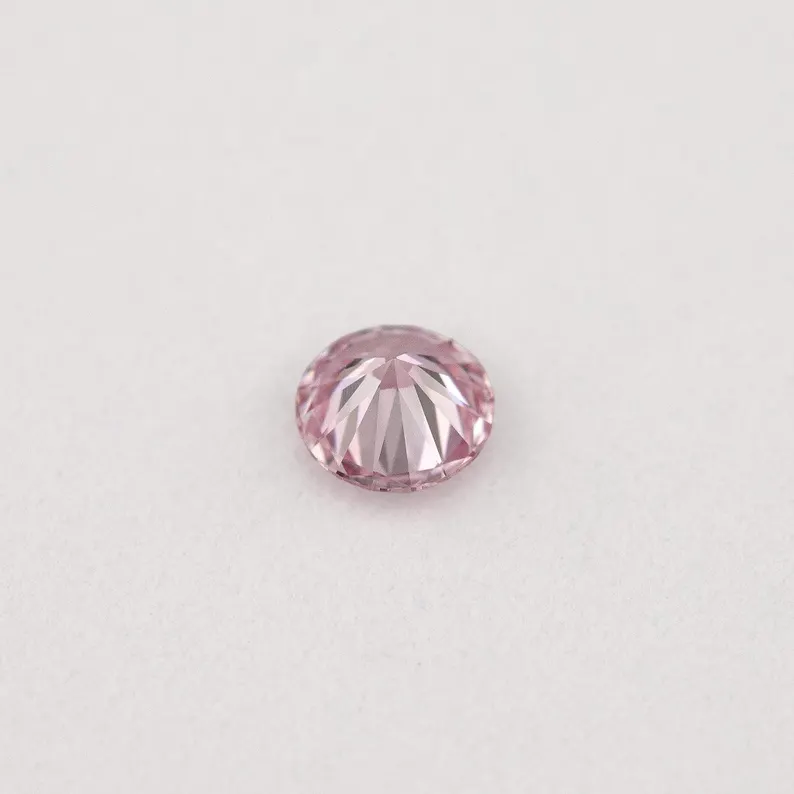 Argyle Certified 0.9ct PC1 Fancy Pink Champagne Natural Argyle Pink Diamond Round Brilliant