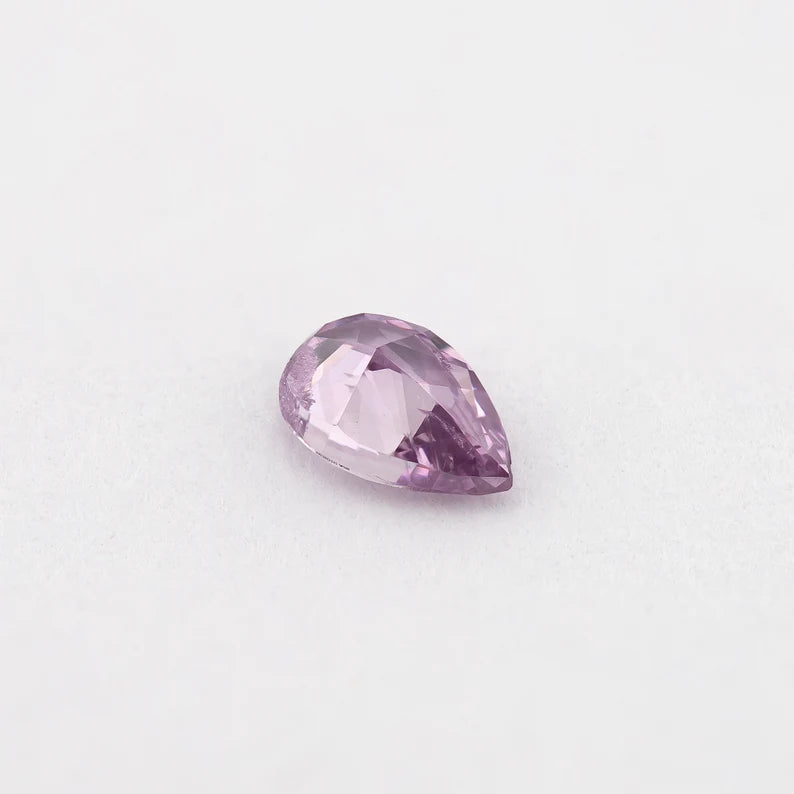 GIA Certified 0.13 Ct Untreated Fancy Intense Pink Purple Natural Diamond Pear Solitaire|Custom Jewelry|Certificate|natural color|rare