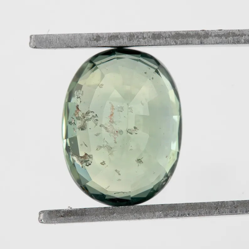 Mint Green Sapphire 2.19ct | Oval Cut Untreated Natural Gemstone | African Origin | For Custom Ring or Pendant Jewelry