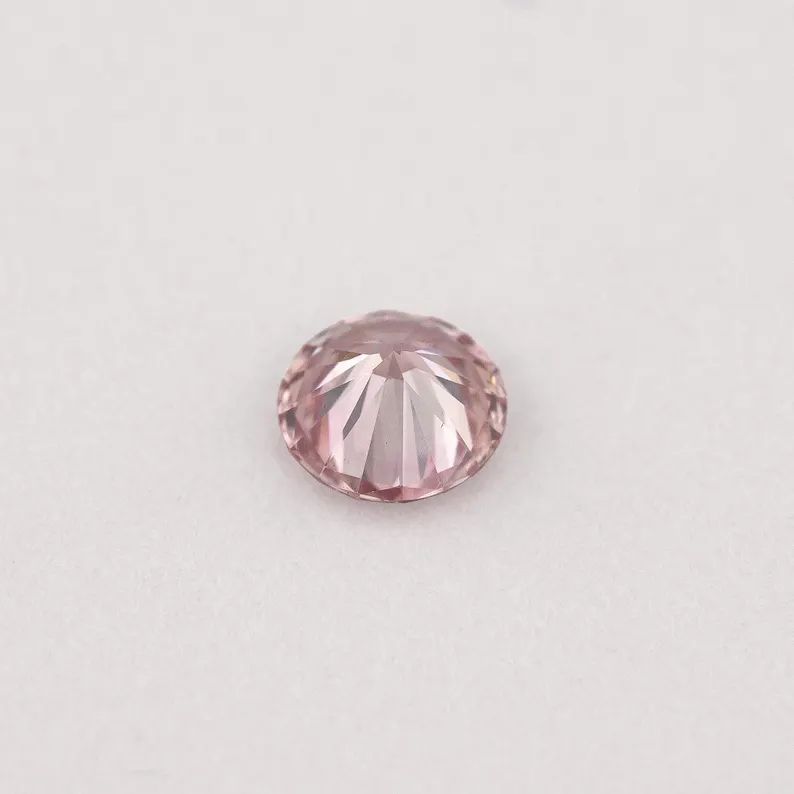 Argyle Certified 0.13ct 7PR Fancy Rose Pink Natural Argyle Pink Diamond Round Brilliant