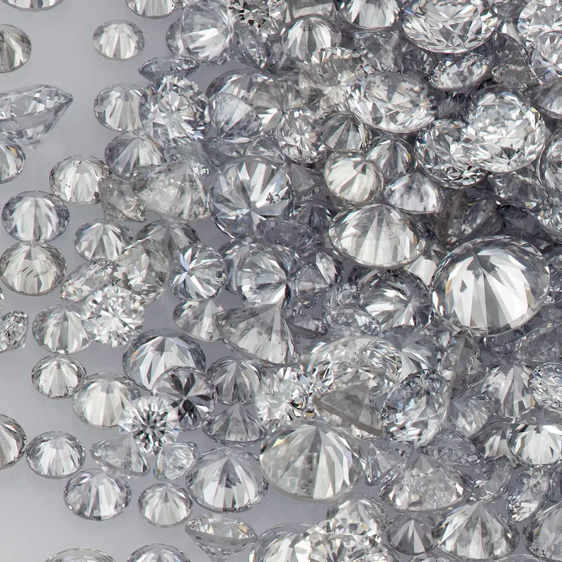 Argyle Blue Grey Diamonds 0.25ct 0.8mm to 2.2mm mix scoop Australian Blue Gray Diamonds Untreated Natural Blue Diamond Round|Melee|accents
