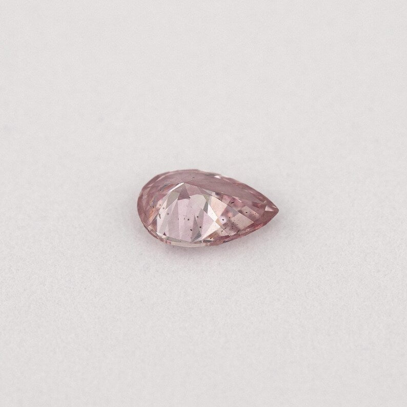 Argyle Certified 0.11ct 6PP Fancy Intense Pink Natural Argyle Pink Diamond Pear Brilliant