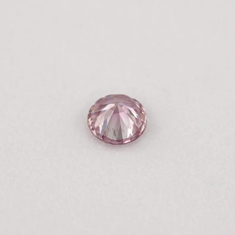 Argyle Certified 0.09ct 7PP Fancy Purple Pink Natural Argyle Pink Diamond Round Brilliant