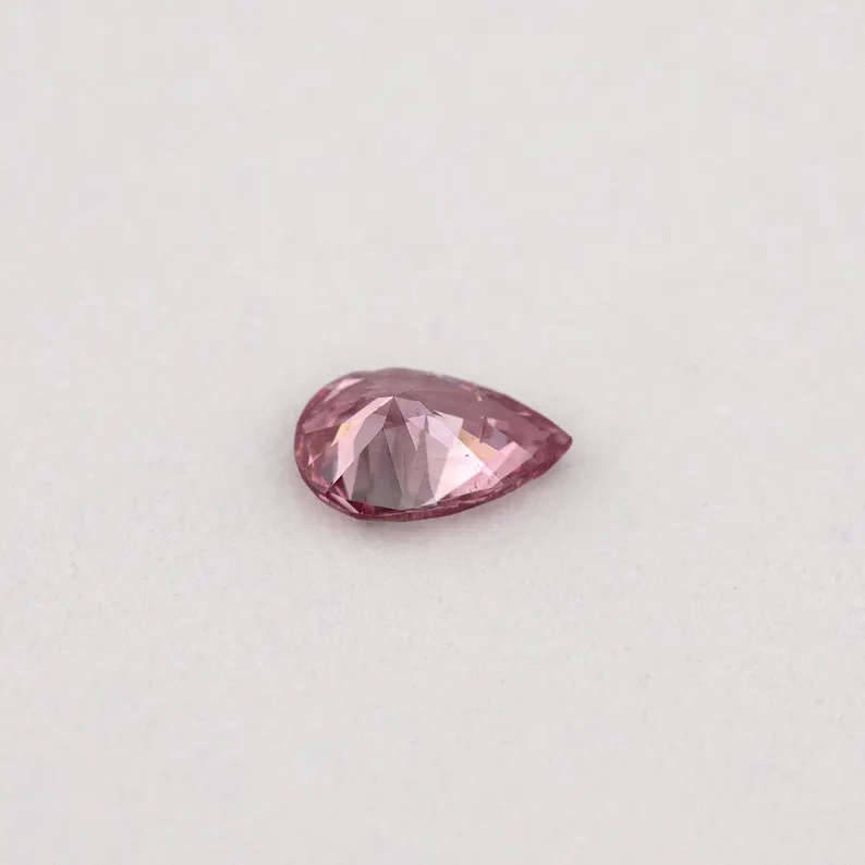 Argyle Certified 0.08ct 3P Fancy Vivid Pink Natural Argyle Pink Diamond Pear Brilliant