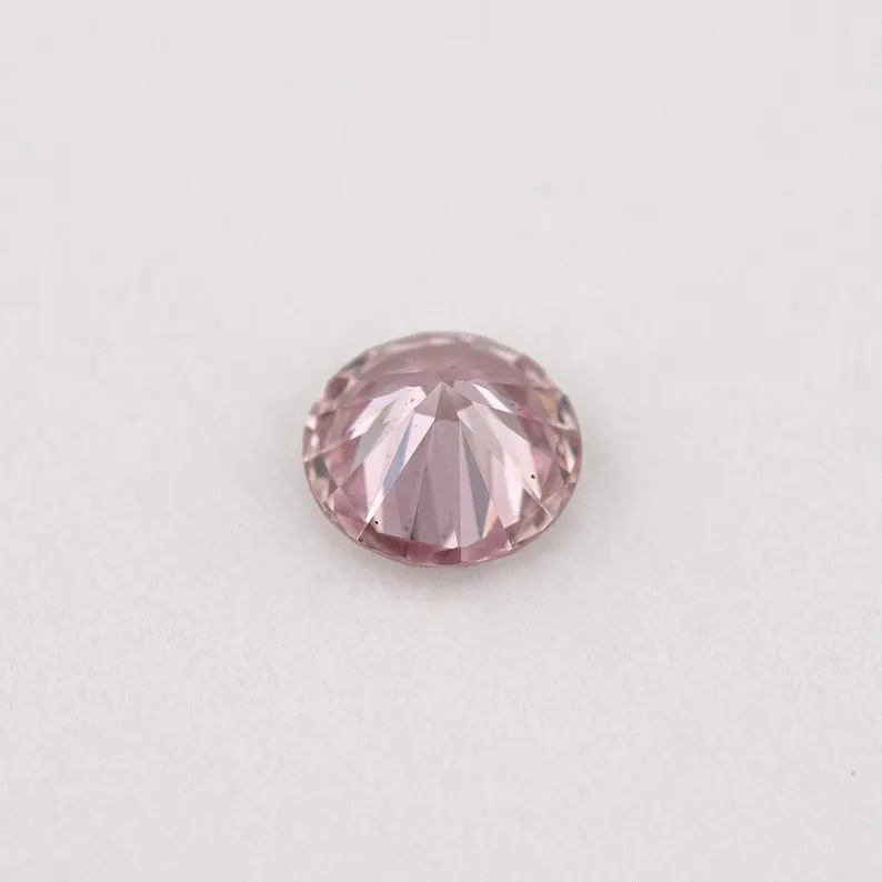 Argyle Certified 0.17ct 7PP Fancy Pink Natural Argyle Pink Diamond Round Brilliant