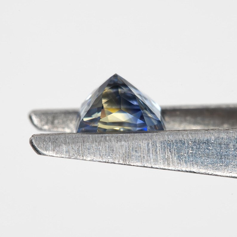 Bicolor - Blue & Yellow | Natural Sapphire Radiant Emerald Cut 1.08ct | Heated Ceylon Gemstone | Loose Sapphire for Ring or Jewelry