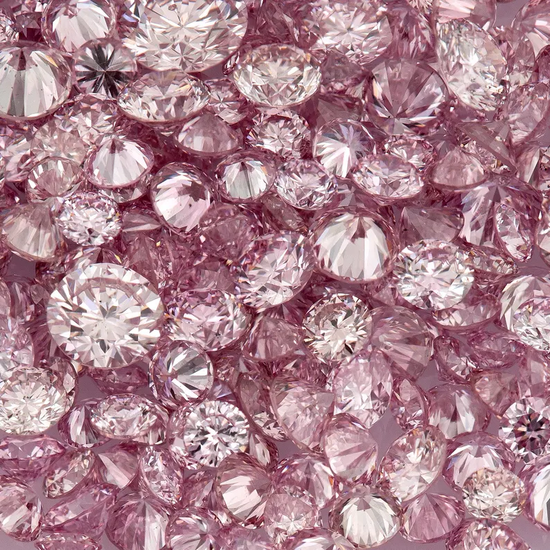 Argyle Pink Diamonds 0.25ct 0.8mm to 2.2mm mix scoop Deluxe Pink Diamonds Untreated Natural Pink Diamond Round|Melee|accents|Argyle