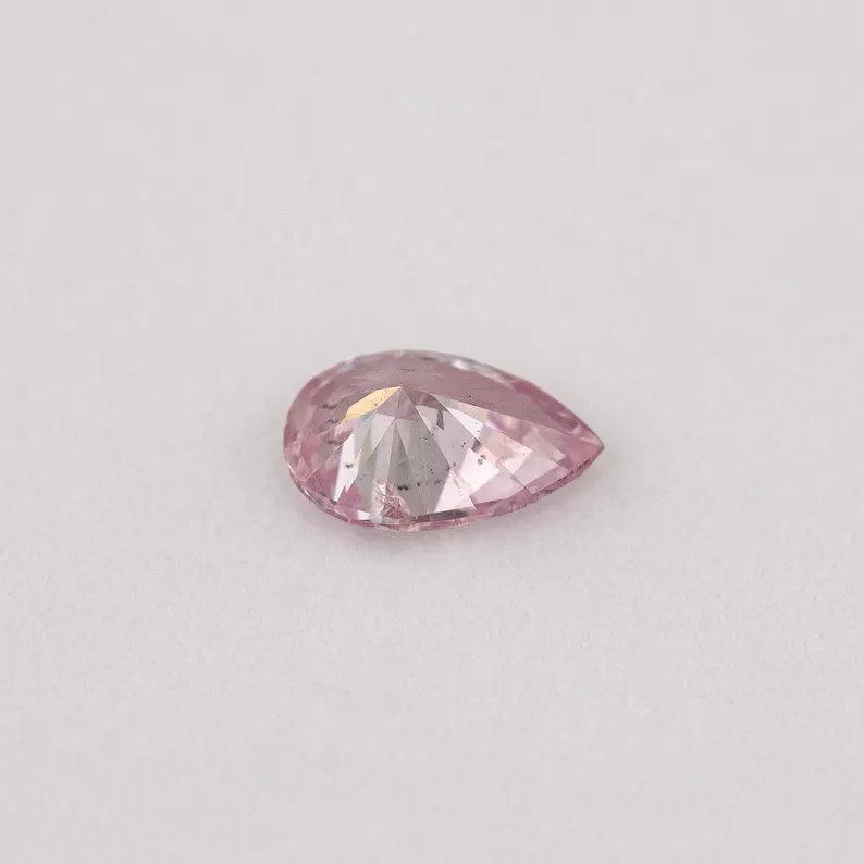 Argyle Certified 0.14ct 6PP Fancy Intense Pink Natural Argyle Pink Diamond Pear Brilliant