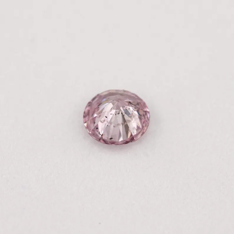 Argyle Certified 0.13ct 7PP Fancy Pink Natural Argyle Pink Diamond Round Brilliant