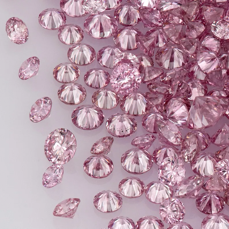 Argyle Pink Diamonds 0.25ct 0.8mm to 2.2mm mix scoop Extra Vivid Pink Diamonds Untreated Natural Pink Diamond Round|Melee|accents|Argyle