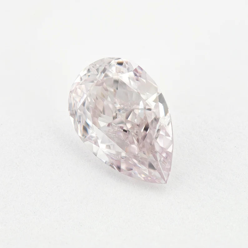 GIA Certified 0.65 Ct Untreated Light Pink Natural Diamond Pear Solitaire|Custom Jewelry|Certificate|natural color|rare