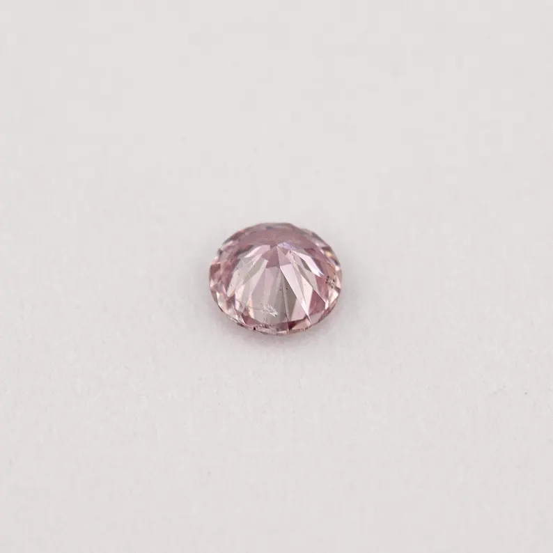 Argyle Certified 0.08ct 7P Fancy Pink Natural Argyle Pink Diamond Round Brilliant