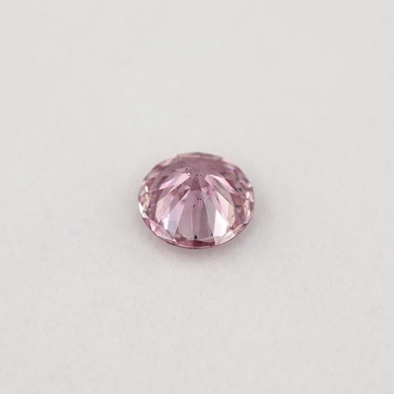 Argyle Certified 0.14ct 7PP Fancy Pink Natural Argyle Pink Diamond Round Diamond