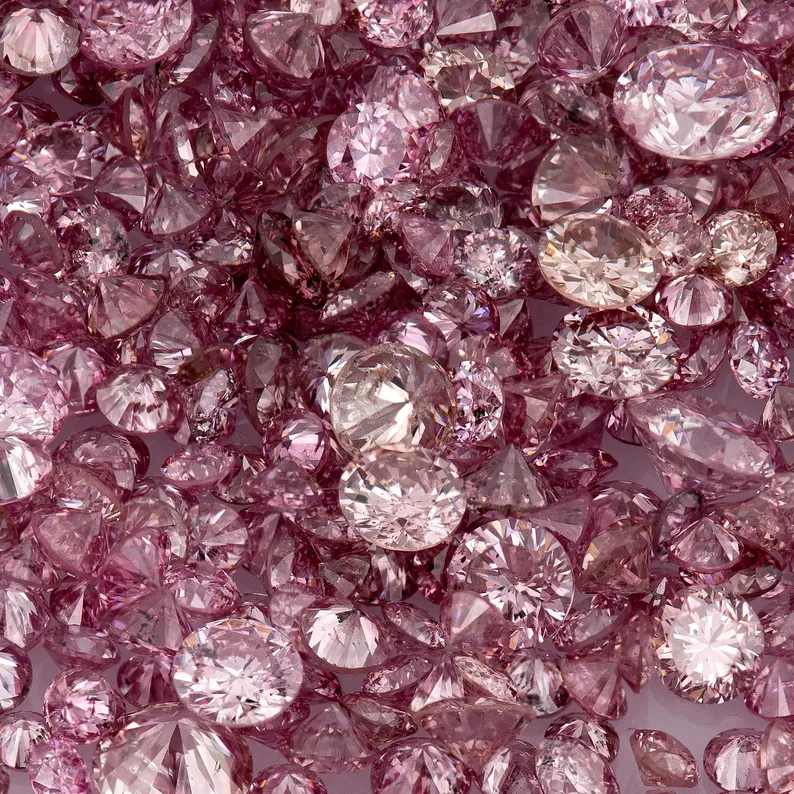 Argyle Pink Diamonds 0.25ct 0.8m to 1.8mm mix scoop Dark Vivid Pink Diamonds Untreated Natural Pink Diamond Round|Melee|accents|Argyle