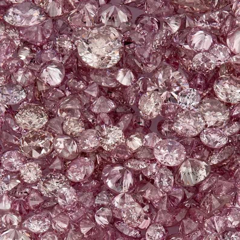Argyle Pink Diamonds 0.25ct 0.8mm to 1.8mm mix scoop Deluxe Dark Pink Diamonds Untreated Natural Pink Diamond Round|Melee|accents|Argyle