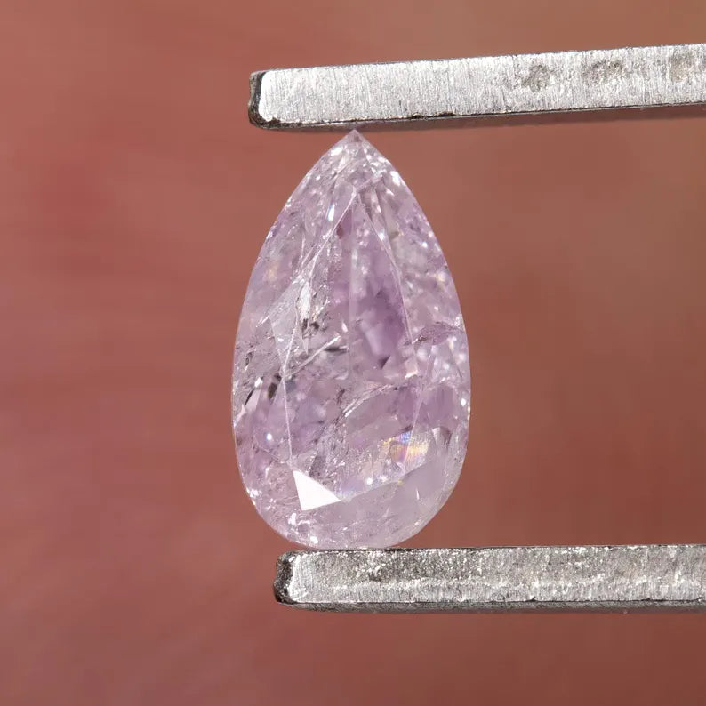 0.18ct Fancy Vivid Pink Untreated Loose Natural Pink Diamond Cushion I3