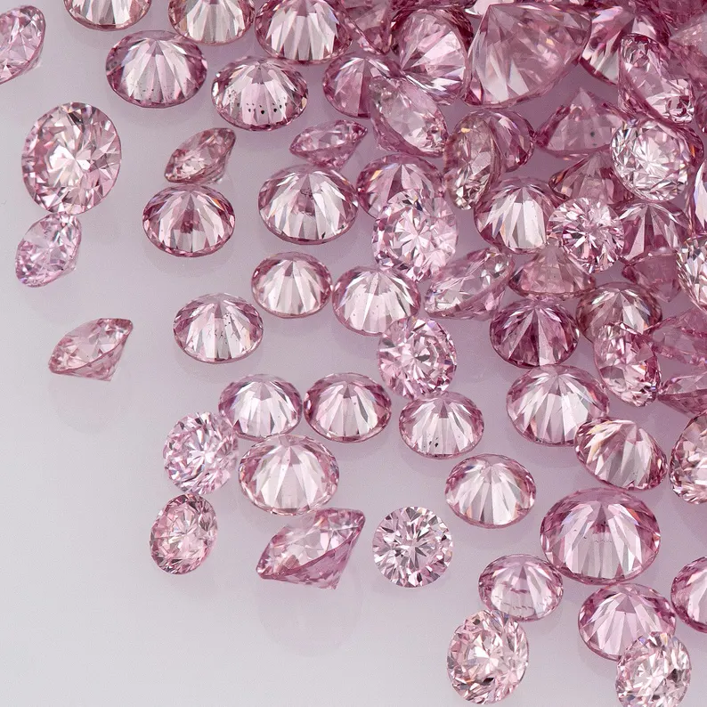 Argyle Pink Diamonds 0.25ct 0.8mm to 2.2mm mix scoop Extra Vivid Pink Diamonds Untreated Natural Pink Diamond Round|Melee|accents|Argyle