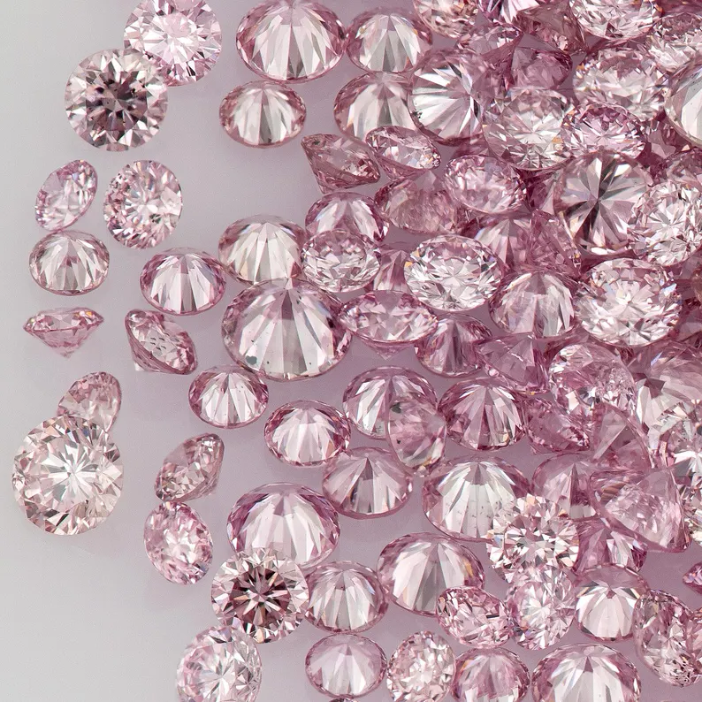Argyle Pink Diamonds 0.25ct 0.8mm to 2.2mm mix scoop Deluxe Pink Diamonds Untreated Natural Pink Diamond Round|Melee|accents|Argyle