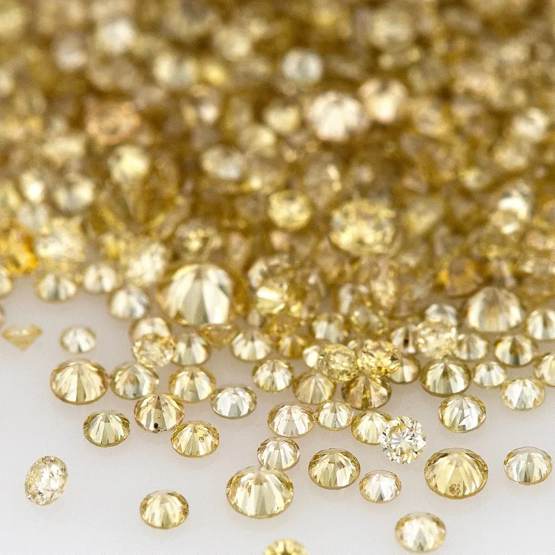Fancy Light Brownish Yellow Light Coffee Color | Natural Untreated Diamonds | Round | Melee | Accents | Coffee