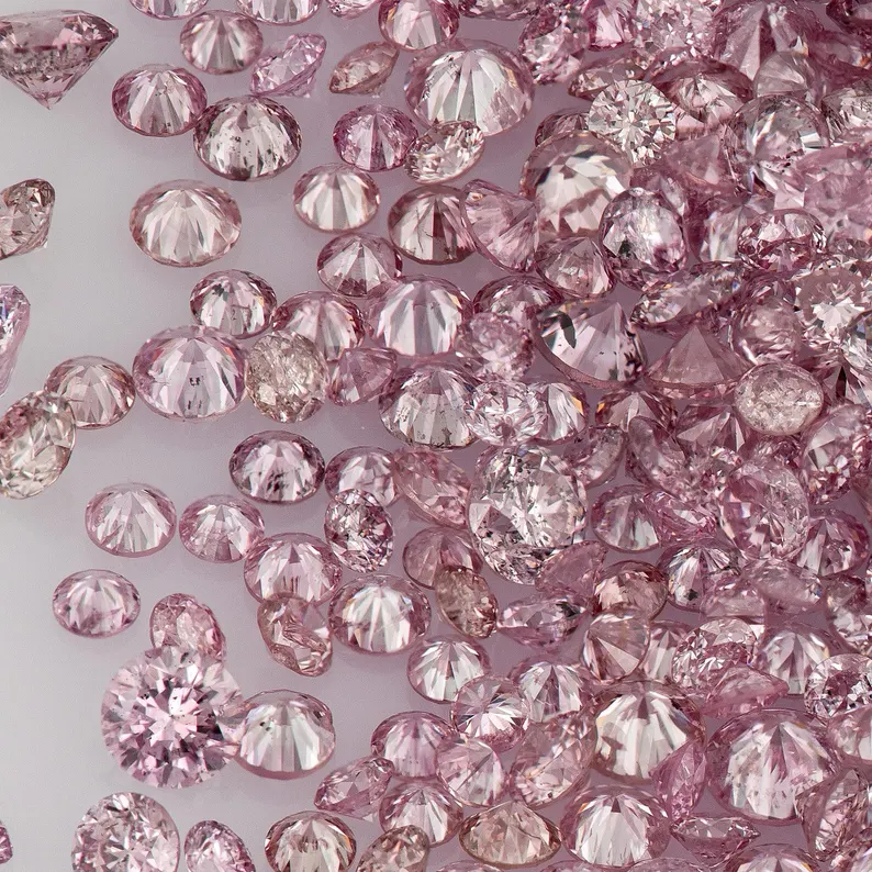 Argyle Pink Diamonds 0.25ct 0.8mm to 1.8mm mix scoop Deluxe Dark Pink Diamonds Untreated Natural Pink Diamond Round|Melee|accents|Argyle