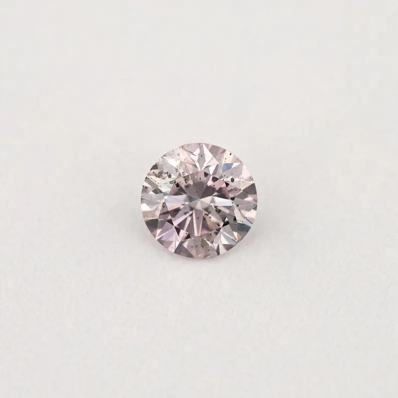 Argyle Certified 0.14ct 8PP Fancy Pink Natural Argyle Pink Diamond Round Brilliant