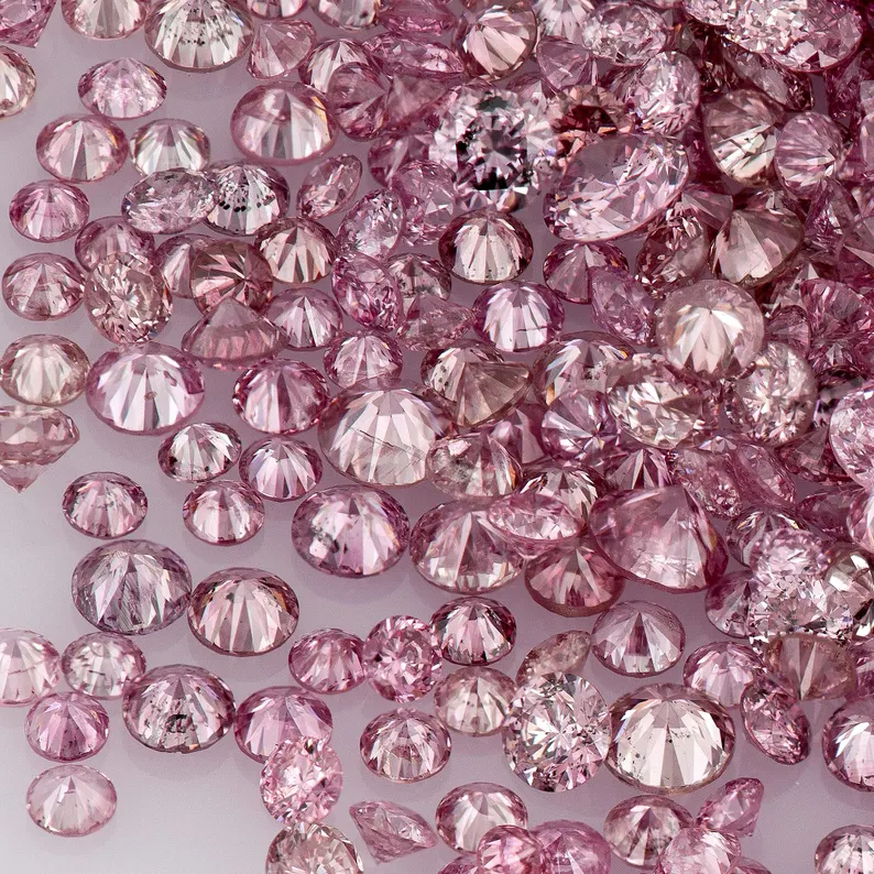 Argyle Pink Diamonds 0.25ct 0.8m to 1.8mm mix scoop Dark Vivid Pink Diamonds Untreated Natural Pink Diamond Round|Melee|accents|Argyle