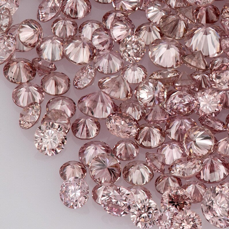Intense Pink Diamonds 0.25ct 0.8mm to 2.2mm mix scoop Argyle Pink Diamond Untreated Natural Pink Diamonds Round|Melee|accents|Argyle