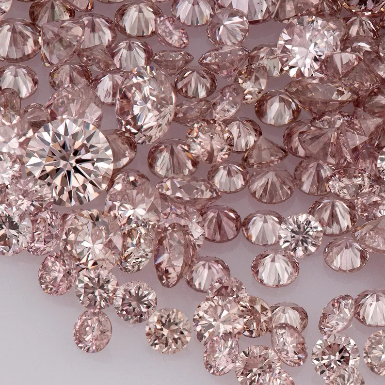 Dark Pink Diamonds 0.25ct 0.8mm to 2.2mm mix scoop Argyle Pink Diamond Untreated Natural Pink Diamonds Round|Melee|accents|Argyle