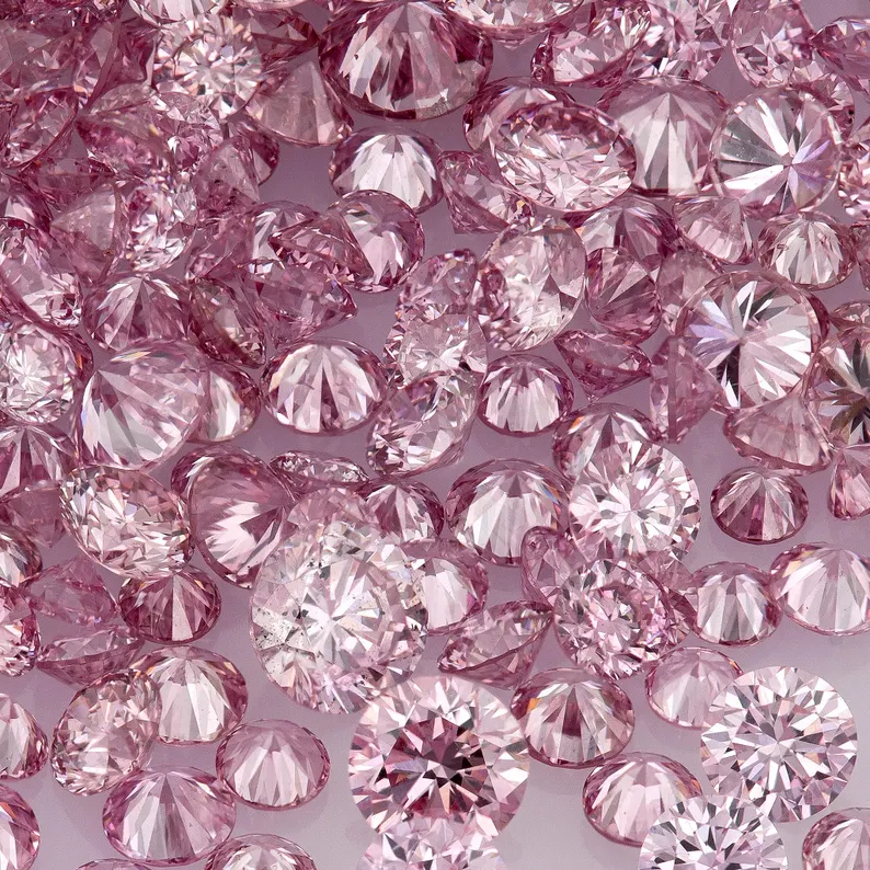 Argyle Pink Diamonds 0.25ct 0.8mm to 2.2mm mix scoop Extra Vivid Pink Diamonds Untreated Natural Pink Diamond Round|Melee|accents|Argyle