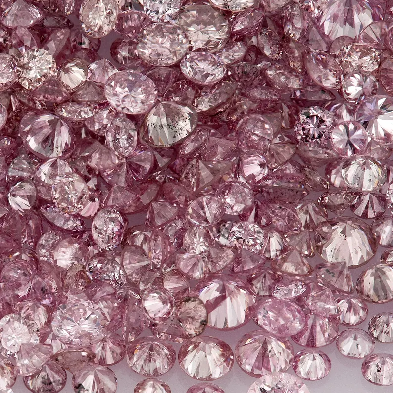 Argyle Pink Diamonds 0.25ct 0.8mm to 1.8mm mix scoop Deluxe Dark Pink Diamonds Untreated Natural Pink Diamond Round|Melee|accents|Argyle