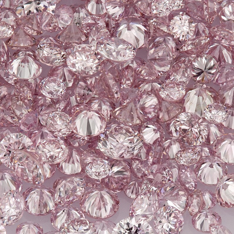 Selection Argyle Pink Diamonds 0.25ct 0.8mm to 2.2mm mix scoop Argyle Pink Diamond Untreated Natural Pink Diamond Round|Melee|accents|Argyle