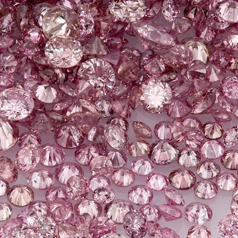 Argyle Pink Diamonds 0.25ct 0.8m to 1.8mm mix scoop Dark Vivid Pink Diamonds Untreated Natural Pink Diamond Round|Melee|accents|Argyle