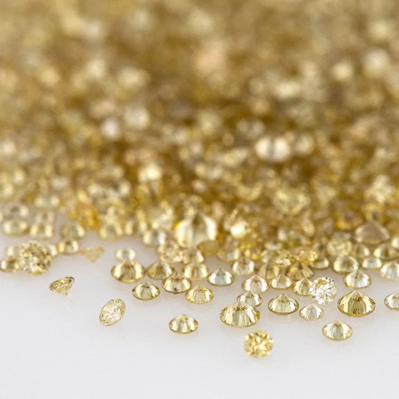 Fancy Light Brownish Yellow Light Coffee Color | Natural Untreated Diamonds | Round | Melee | Accents | Coffee