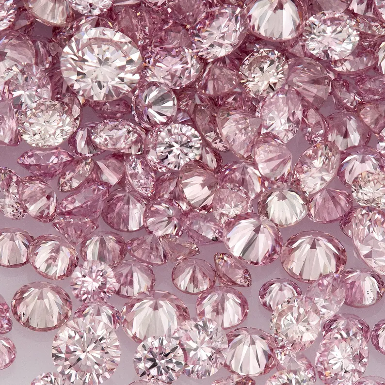 Argyle Pink Diamonds 0.25ct 0.8mm to 2.2mm mix scoop Deluxe Pink Diamonds Untreated Natural Pink Diamond Round|Melee|accents|Argyle