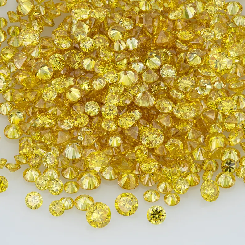 Selection Canary Diamonds 0.25ct 0.8mm to 2.2mm mix scoop Canary Yellow Untreated Natural Diamonds Round|Melee|accents|Cape Yellow