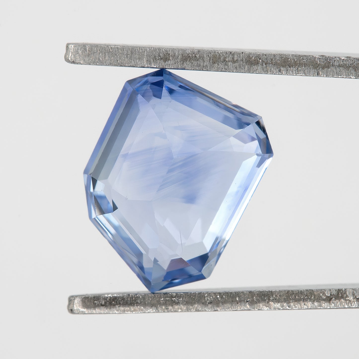 Medium-Light to Vivid Blue-Violet Geometric Cut Sapphire | 1.33 Ct Unheated Natural Eye Clean Gemstone | For Custom Rings & Artisan Jewelry