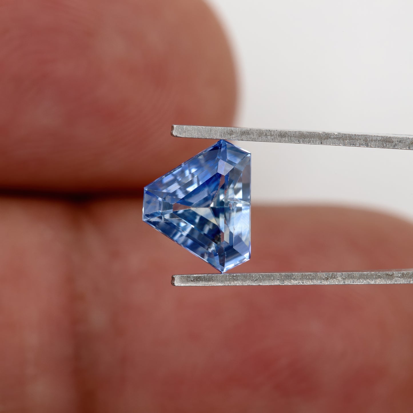 Cool Violet-Blue Tones with Geometric Brilliance Sapphire | 1.40 Ct Untreated Eye Clean Natural Gem | Unique Cut for Custom Rings & Designer Jewelry