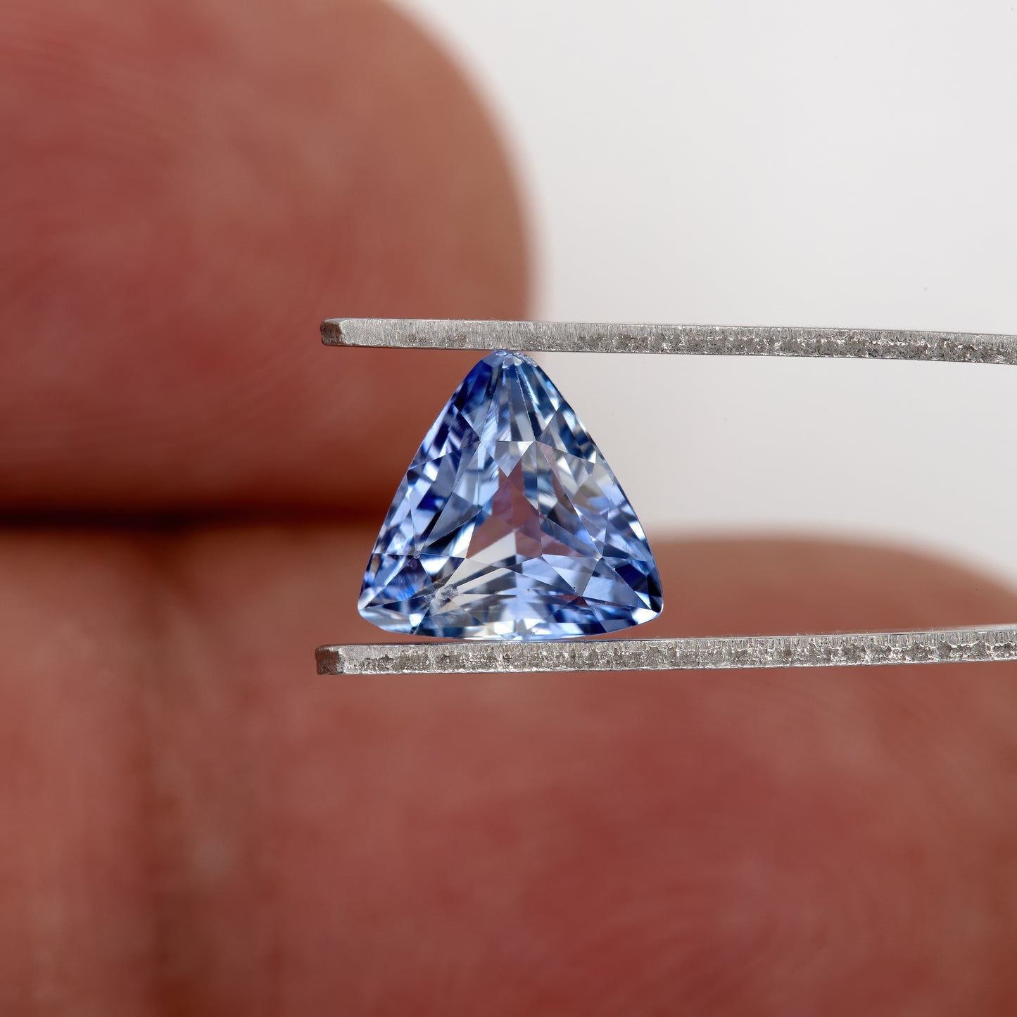Open Violet-Blue Hue with Light Play | 1.37 Ct Natural Trillion Cut Sapphire | Unheated Blue Violet Gemstone | Loose Gem for Designer Jewelry & Custom Rings