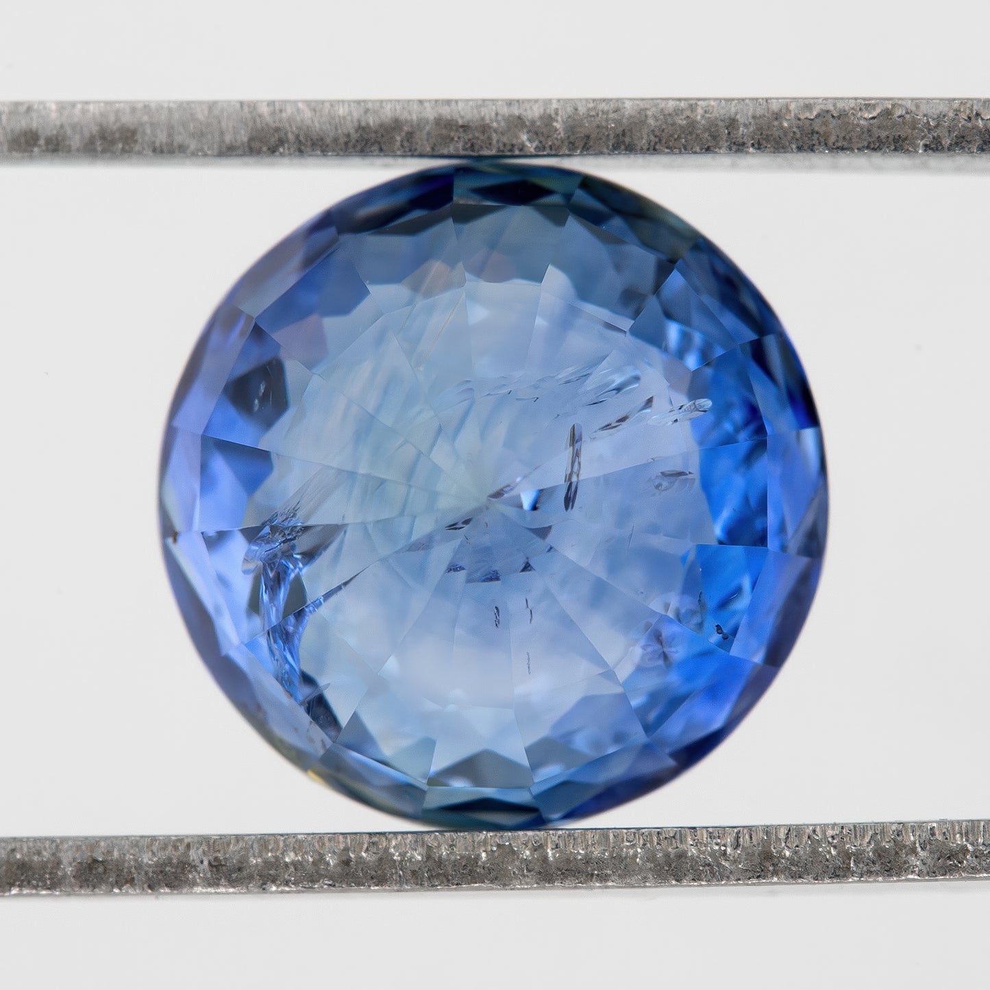 Bicolor – Blue | Natural Sapphire 3.35 Ct | Round Cut Heated Gemstone | Eye Clean Loose Ceylon Sapphire for Ring or Pendant Jewelry Design