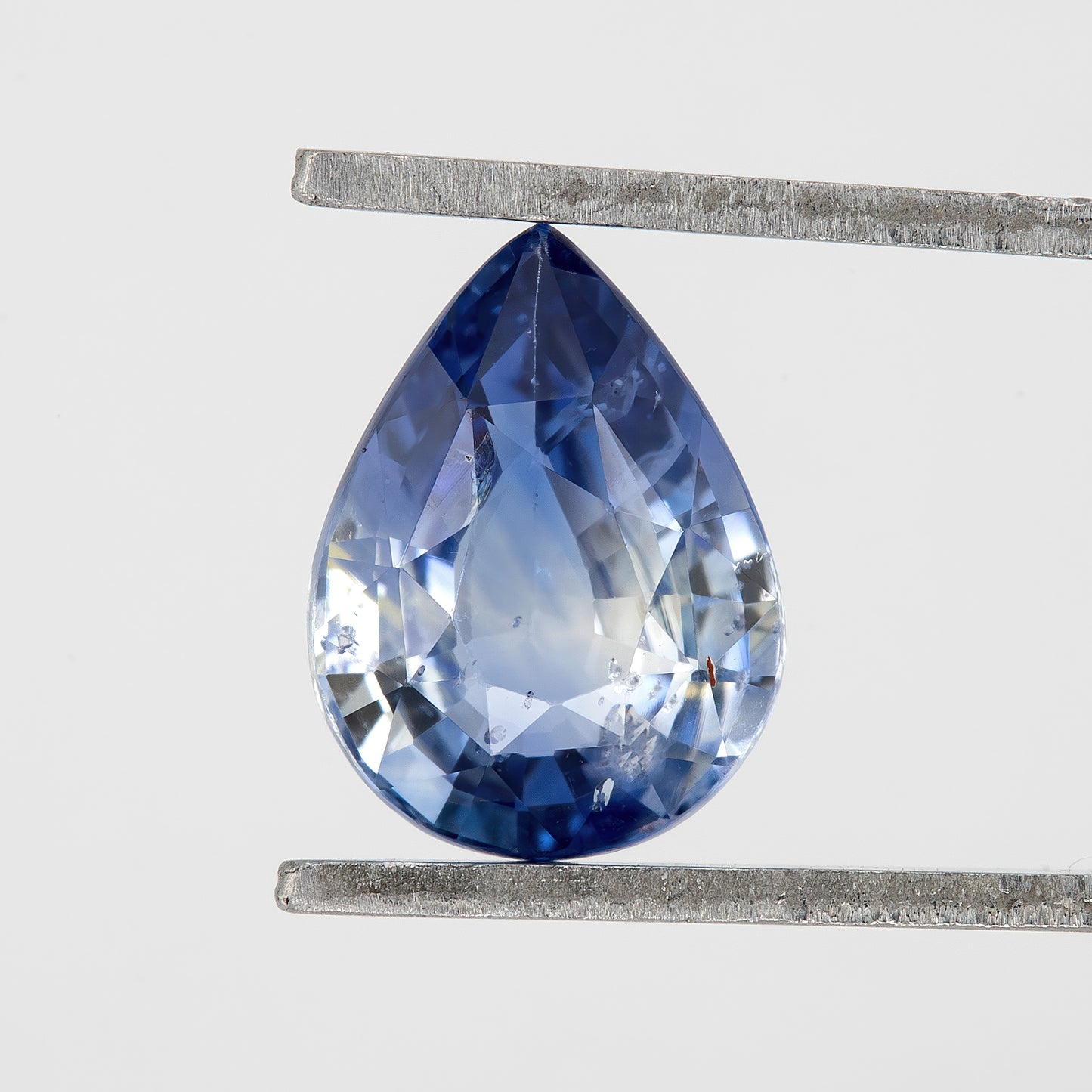 Bicolor – Blue & White Sapphire 1.41 Ct | Pear Cut Heated Ceylon Gemstone | Eye Clean Loose Stone for Fine Jewelry or Pendant Design