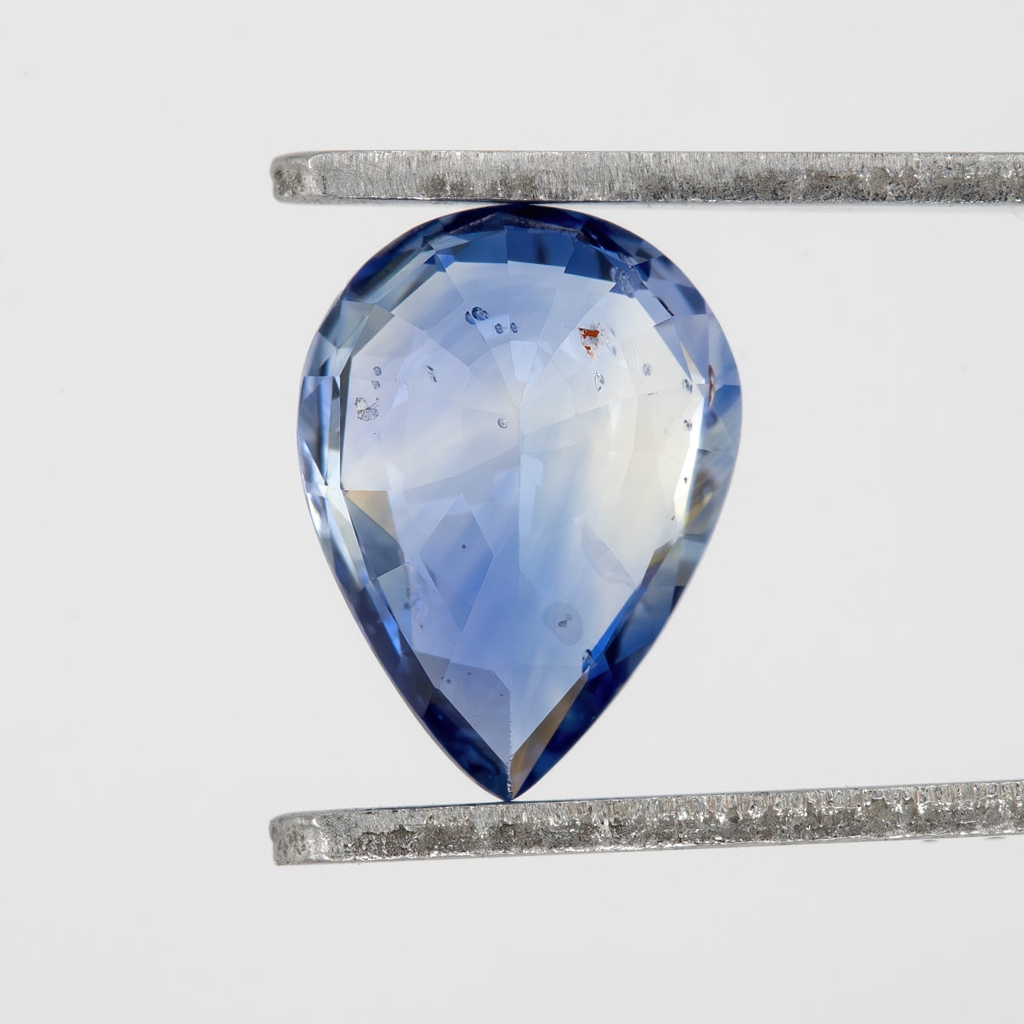 Bicolor – Blue & White Sapphire 1.41 Ct | Pear Cut Heated Ceylon Gemstone | Eye Clean Loose Stone for Fine Jewelry or Pendant Design