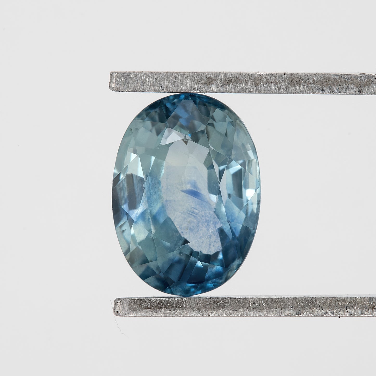 Bicolor – Blue & Icy White Sapphire 1.18 Ct | Oval Cut Untreated Eye Clean Ceylon Loose Gemstone | Rare Stone for Fine Jewelry Design