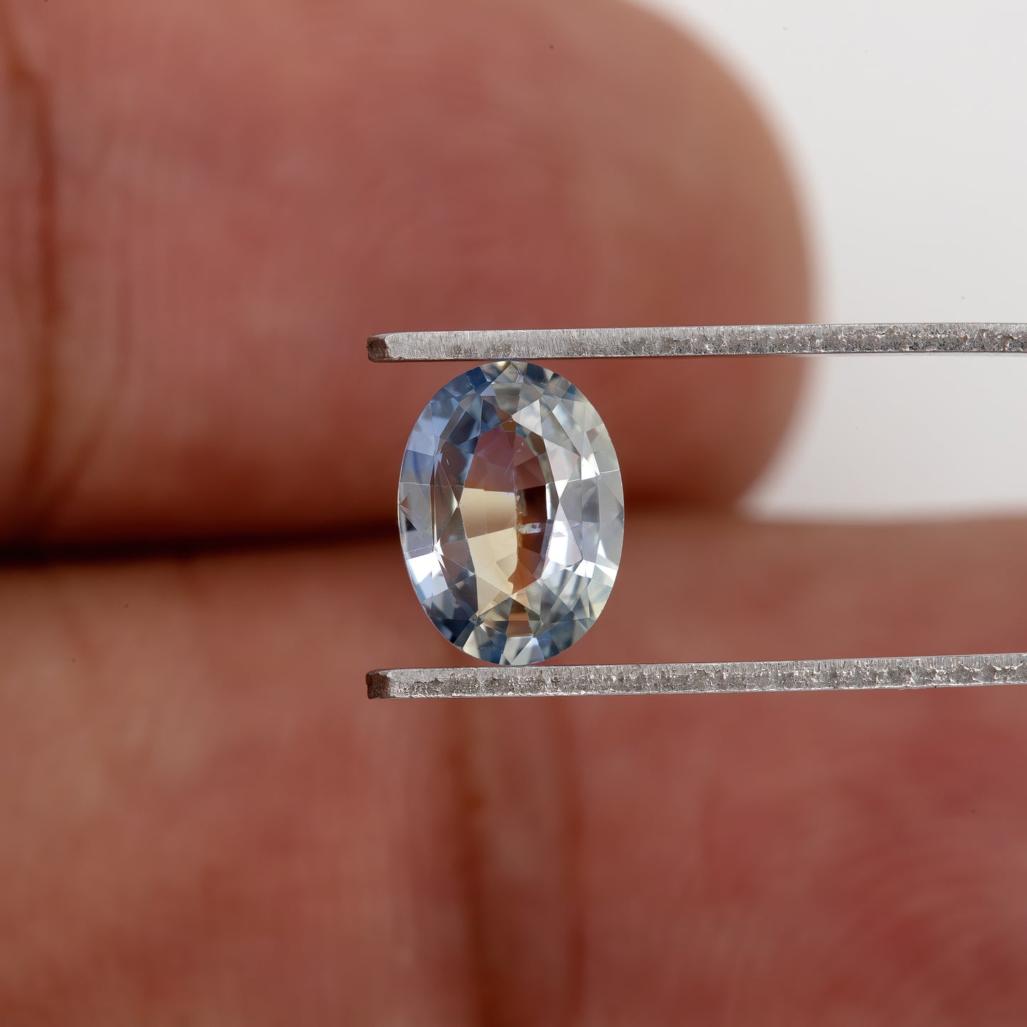 Champagne Yellow Blue Bicolor Sapphire | 0.88 Ct Natural Untreated Oval Cut Gem | Eye Clean Stone for Ring | Rare Luxury Jewelry Gem