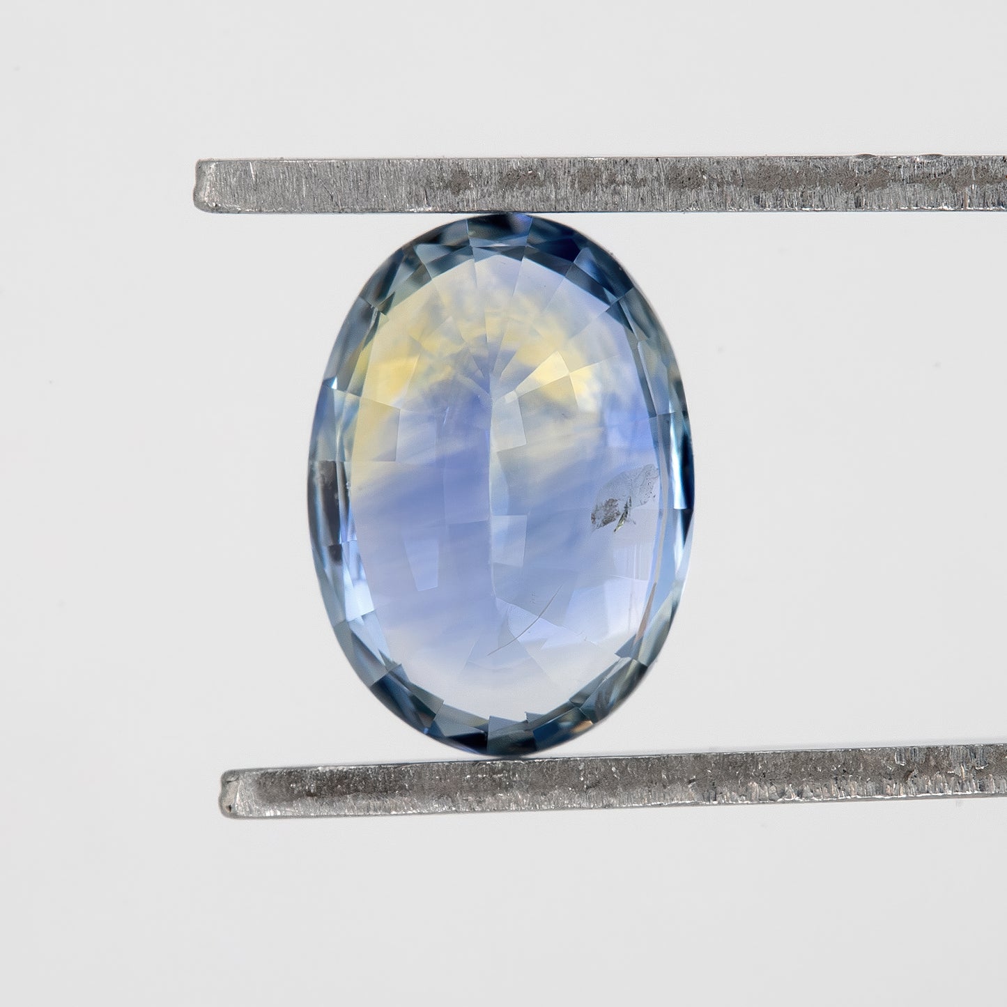 Blue Champagne Yellow Bicolor Sapphire | 1.17 Ct Natural Untreated Oval Cut Gem | Eye Clean Rare Stone for Premium Jewelry Design