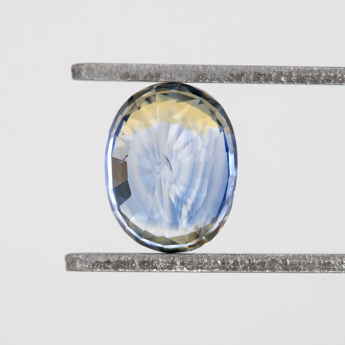 Champagne Yellow Blue Bicolor Sapphire | 1.28 Ct Natural Untreated Oval Cut | Eye Clean Gem for Statement Jewelry or Custom Ring