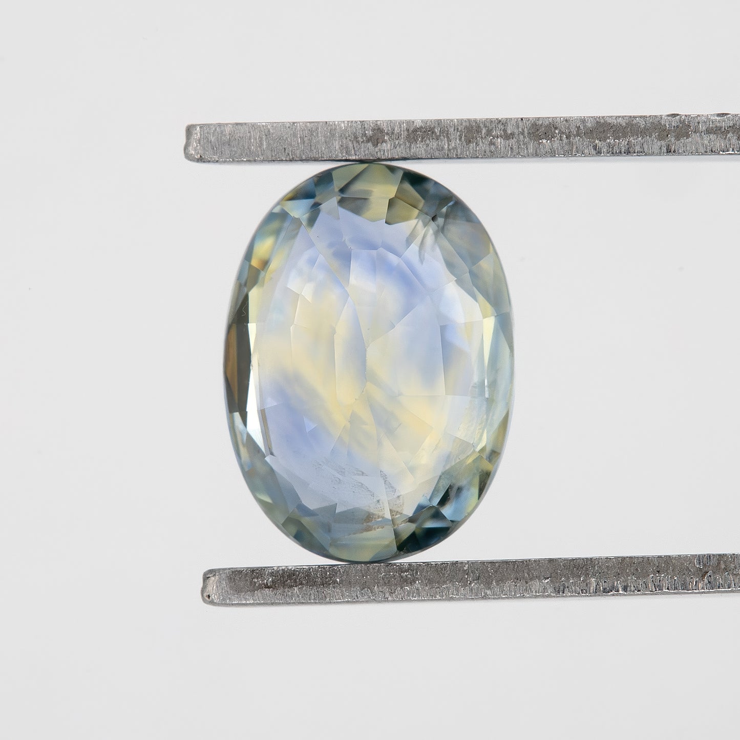 Champagne Yellow Blue Bicolor Sapphire | 1.06 Ct Natural Untreated Oval Cut Gemstone | Eye Clean Stone for Fine Rings or Jewelry Designs